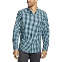Eddie Bauer Travex Men's On the Go Long Sleeve Poplin Shirt -Eddie Bauer Sales 10425678x1006880 zm