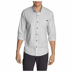 Eddie Bauer Travex Men's On the Go Long Sleeve Poplin Shirt -Eddie Bauer Sales 10425678x1012163 zm