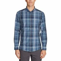 Eddie Bauer Travex Men's On the Go Long Sleeve Poplin Shirt