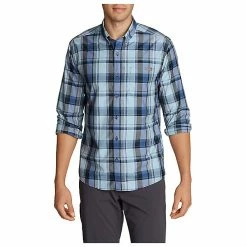 Eddie Bauer Travex Men's On the Go Long Sleeve Poplin Shirt -Eddie Bauer Sales 10425678x1059554 zm