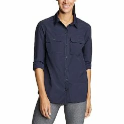 Eddie Bauer Travex Women's Atlas Exploration Boyfriend Cargo Shirt -Eddie Bauer Sales 10464570x1013055 zm