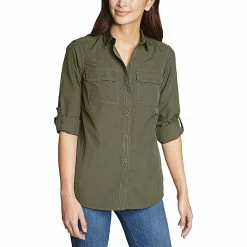 Eddie Bauer Travex Women's Atlas Exploration Boyfriend Cargo Shirt