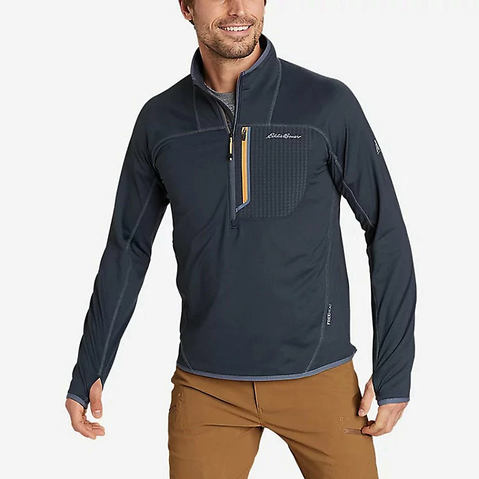 Eddie Bauer First Ascent Men's LS High Route Grid Half Zip 10 Eddie Bauer First Ascent Men's LS High Route Grid Half Zip - Image 8