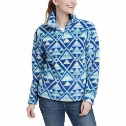 Eddie Bauer Women's Quest Plush Quarter Zip Printed Jacket