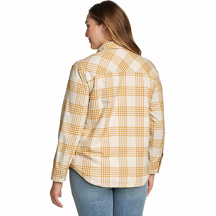Eddie Bauer Women's Flannel Sherpa Shirt Jacket 4 Eddie Bauer Women's Flannel Sherpa Shirt Jacket - Image 2