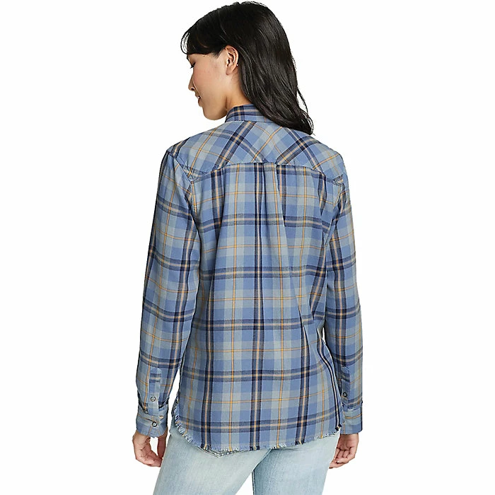 Eddie Bauer Women's Fremont Flannel Frayed Hem LS Shirt 4 Eddie Bauer Women's Fremont Flannel Frayed Hem LS Shirt - Image 2