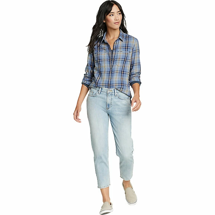 Eddie Bauer Women's Fremont Flannel Frayed Hem LS Shirt 5 Eddie Bauer Women's Fremont Flannel Frayed Hem LS Shirt - Image 3